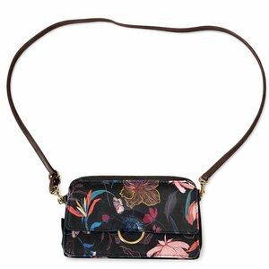 Bueno Floral Leather Crossbody Bag with Gold Hardware